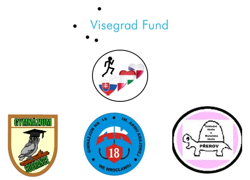 Herb Słowacji, logo Gimnazjum nr 18 im. Armii Krajowej we Wrocławiu, logo Gymnázium Sobrance, logo Základni škola a Mateřska škola Přerov 