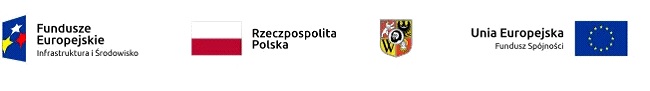 loga instytucji finansujących projekt: Fundusze Europejskie Infrastruktura i Środowisko, flaga Polski, herb Wrocławia,  Unia Europejska Fundusz Spójności