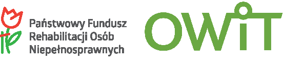 Logo Państwowego Funduszu Rehabilitacji Osób Niepełnosprawnych i Ośrodek Wsparcia i Testów