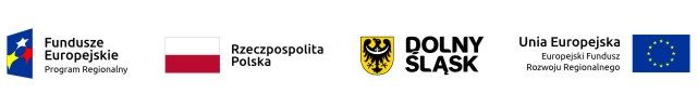 logo europejskiego funduszu społecznego, program regionalny, flaga Polski i herb Dolnego Śląska, flaga Unii Europejskiej